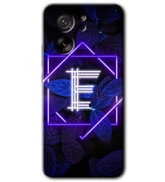 Xiaomi Mi 13T Kılıf HD Desen Baskılı Arka Kapak - Dark Neon Yaprak E Harfi
