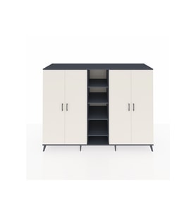 Kronos Dolap 12 Raflı 4 Kapaklı 220x59x163 Antrasit-Aytaşı/Antrasit