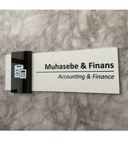 Basic Pearl Black Seri Muhasebe&Finans Yönlendirme Levhası