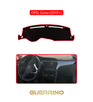 OPEL Corsa (2019 + )TORPİDO KORUMA HALISI KIRMIZI KENAR