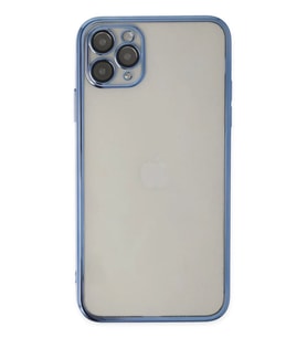 Newface Apple iPhone 11 Pro Kılıf Razer Lensli Silikon - Açık Mavi