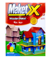 VIP MAKET BOYANABİLİR VİLLA 6 RENK AKRİLİK BOYA EĞİTİCİ OYUNCAK AHŞAP BOYAMA AHŞAP VİLLA BOYAMA SETİ