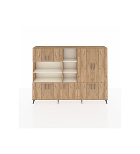 Arges Dolap 14 Raflı 9 Kapaklı 220x30x163 Çam-Çam/Aytaşı