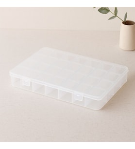28 Bölmeli Organizer Kutusu - Plastik Şeffaf Kapak