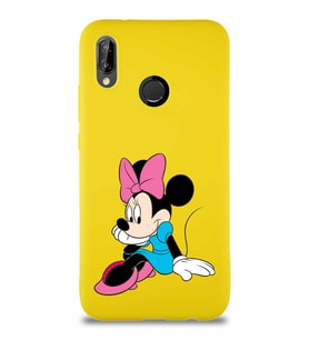 Huawei P20 Lite Soft Premier Kapak Minnie Mouse-E Tasarımlı Silikon Kılıf - Sarı (Şeffaf)