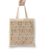 Pastel Terrazzo Tasse Bez Çanta Uzun Saplı