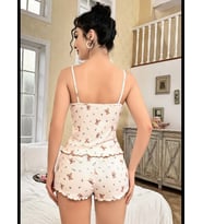 Fantezia Night Kadın Ayıcık Desenli Şortlu Pijama Takım 5179