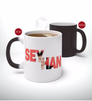BK Gift Kişiye Özel İsimli Fotoğraflı Sihirli Kupa Bardak-4