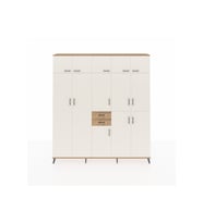 Arges Dolap 10 Raflı 2 Çekmeceli 3 Askılı 220x30x243 Çam-Aytaşı/Çam