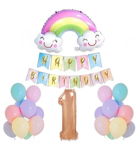 Gökkuşağı Folyo Balon Set yaş Günü-