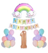 Gökkuşağı Folyo Balon Set yaş Günü-