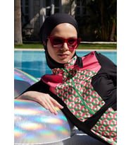 Pembe Fit Tek Üst Tesettür Mayo