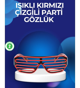 Parti Festival Aksesuarı Led Işıklı Gözlük - Lisinya