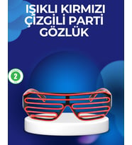 Parti Festival Aksesuarı Led Işıklı Gözlük - Lisinya