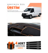 FORD TRANSİT (2007-2012) Uyumlu Torpido Koruma Örtüsü Oto Kılıfı - Siyah Kahverengi