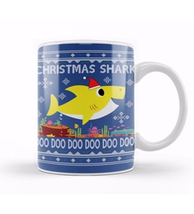 Baby Shark Christmas Knit Kupa Bardak Porselen