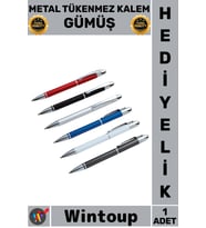 #Kalem Şık Tasarım Dayanıklı Ergonomik Kaliteli Kurumsal Ofis İmzalık Metal Tükenmez Kalem Gümüş