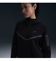 Nike W NSW TCH FLC WR FZ HDY 2 Siyah Kadın Sweatshirt HV6747-010