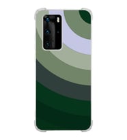 PrintiFy Huawei P40 Pro Uyumlu Köşe Korumalı Renk Cümbüşü C Tasarımlı Şeffaf Silikon Kılıf