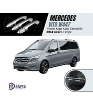 Mercedes Vito W447 Krom Kapı Kolu 3 Kapı 2014 Üzeri Paslanmaz Çelik (SENSÖRLÜ)