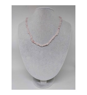 Pembe Kuvars Taşı Minik Boy 4-6mm Aralığı Şekilsiz Kolye