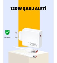 120 Watt Type C Hızlı Şarj Cihazı  Reno 4 5 6 Uyumlu