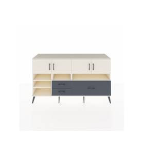 Kronos Konsol 8 Raflı 3 Çekmeceli 4 Kapaklı 176x59x99 Aytaşı-Aytaşı/Antrasit