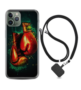Apple iPhone 11 12 13 14 Pro Max Kılıf Boyun Askılı Silikon Boks Eldiveni 1763