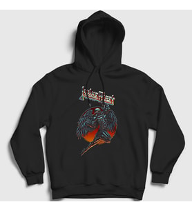 Presmono Unisex Siyah Angel Judas Priest Kapüşonlu Sweatshirt 88020tt