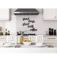 BK Home Good Days Start With Coffee Duvar Yazısı-1 (Siyah)