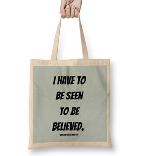 Queen Elizabeth II Quotes Gift Bez Çanta Uzun Saplı