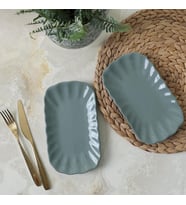Yeşil Sirius Kayık Tabak 23 cm 2 Adet 326