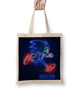 Sonic The Hegdehog 01 Bez Çanta Uzun Saplı