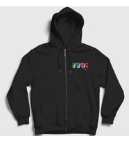Presmono Unisex Siyah Portraits Beatles John Lennon Fermuarlı Kapüşonlu Sweatshirt 35117tt