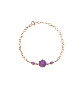 Lotus Çiçeği Bileklik - 925 Ayar Gümüş Bileklik