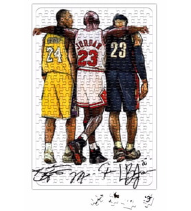 Lebron James Kobe Bryant Michael Jordan Puzzle 240 Parça