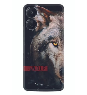 Xiaomi Redmi 13c Kılıf Silikon Desen Özel Seri Wolf Eyes 1758