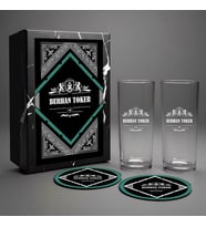 Özel Tasarım Kutusu içerisinde İsme Özel Rakı Bardağı Hediye Seti
