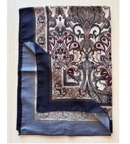 Polo Craft Soft Osmanlı Desen Şal 70 x 180 (Lacivert-Bordo)