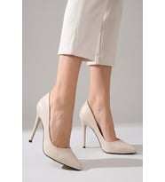 Celira Ten Cilt Topuklu 10 Cm Kadın Stiletto Ayakkabı
