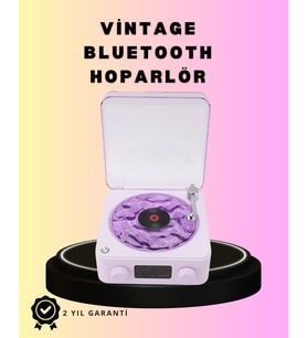 Bluetooth Retro Pikap Hoparlör – Projektörlü Gece Lambası