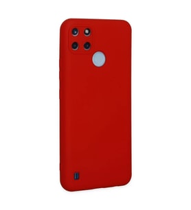 Realme C25y Kılıf Nano İçi Kadife Silikon - Kırmızı