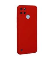 Realme C25y Kılıf Nano İçi Kadife Silikon - Kırmızı