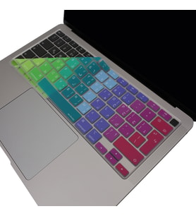 McStorey Macbook Air M1 ile Uyumlu Klavye Koruyucu TouchID A2179 A2337 UK Arapça Baskılı Dazzle (Pembe-Fuşya)