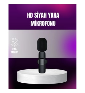 Mey İthalat® iPhone Uyumlu Çift Mikrofonlu Kablosuz Yaka Seti Profesyonel Ses