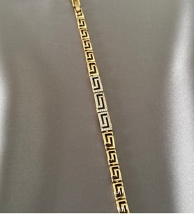 Xuping Taşlı Grek Detaylı Bileklik (Altın)