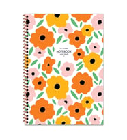 Kc A4 80 Yaprak Çizgili Plastik Kapak Spiralli La Plume Flowers Defter (1 Adet)