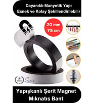 #Magnet 3M Yapışkanlı Şerit Magnet Mıknatıs Bant 20mm 75cm Güçlü Manyetik Şerit Kendin Yap Hobi Make