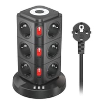 Çeşithane Kablosuz Şarjlı Power Tower Çoklu Priz 12 Girişli USB-C USB-A Şarj İstasyonu