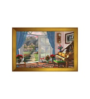 Manzara Temalı Kanvas Tablo 50 x 70 cm Gold Çerçeve